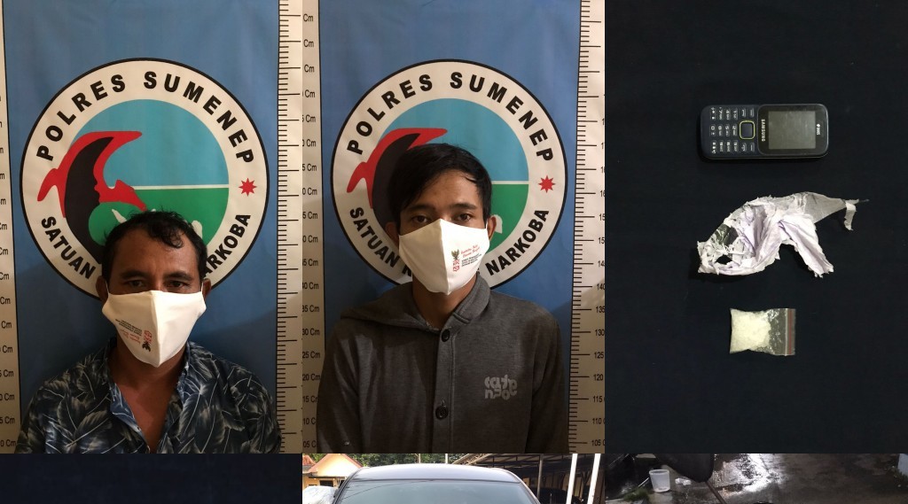 Tersangka dan barang bukti.
