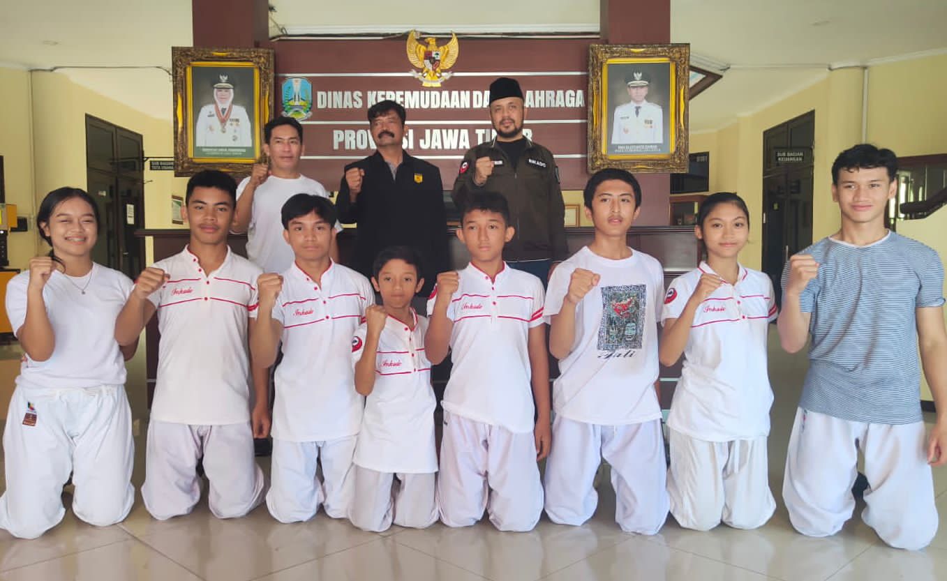 Ketum FORKI Syamsul Muarif datang ke kantor Dispora dalam rangka memberi pembekalan dan motivasi kepada atlet INKADO yang akan segera berangkat ke ajang Kejuaraan Provinsi (Kejurprov) FORKI Jatim tanggal 9-11 September 2022 di Magetan