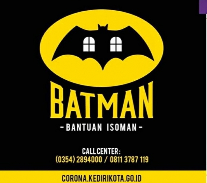 Gerakan Bantuan Isoman alias Batman di Kota Kediri.
