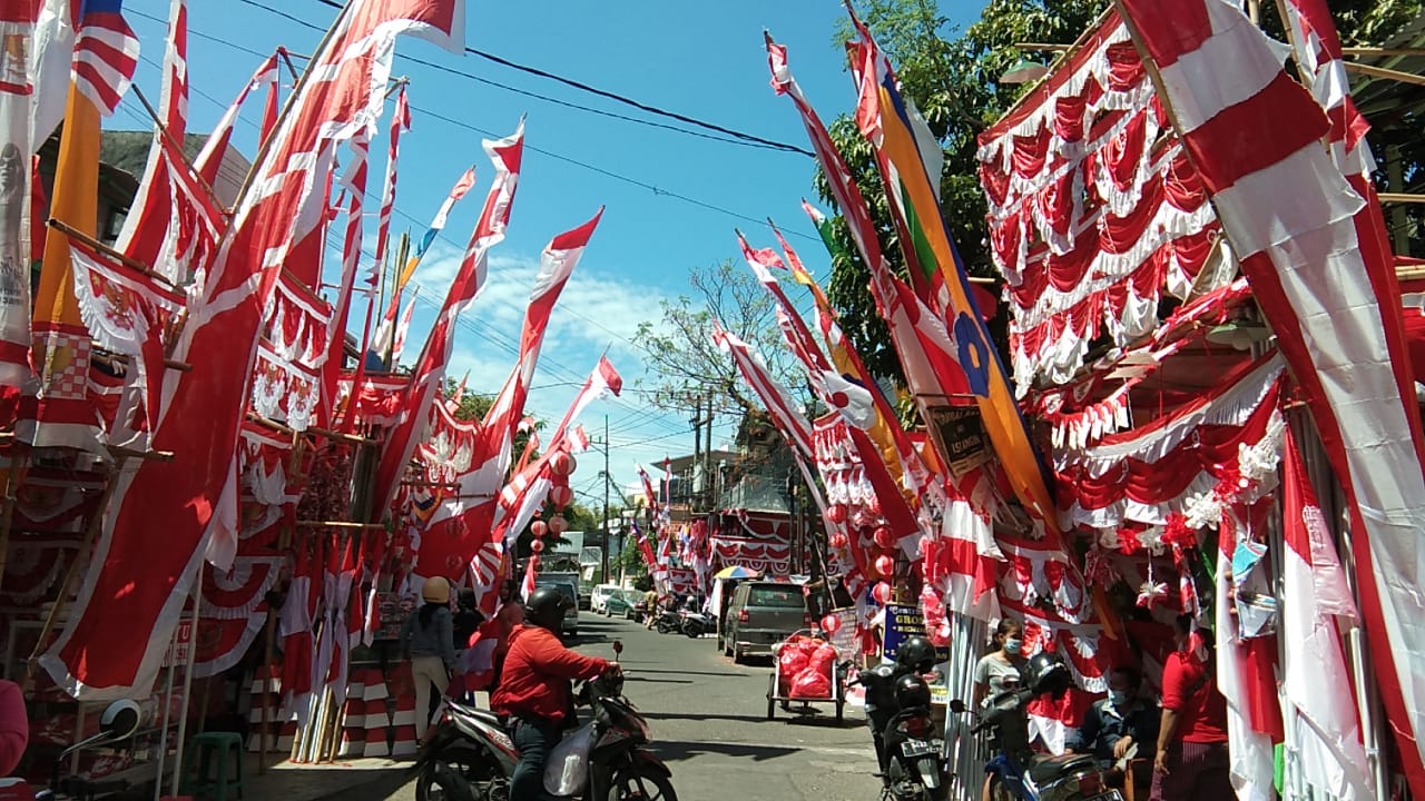 Suasana di Kampung Bendera, Kota Surabaya. 