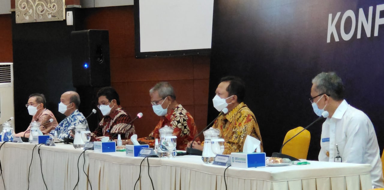Suasana konferensi pers BPJS Kesehatan Pusat