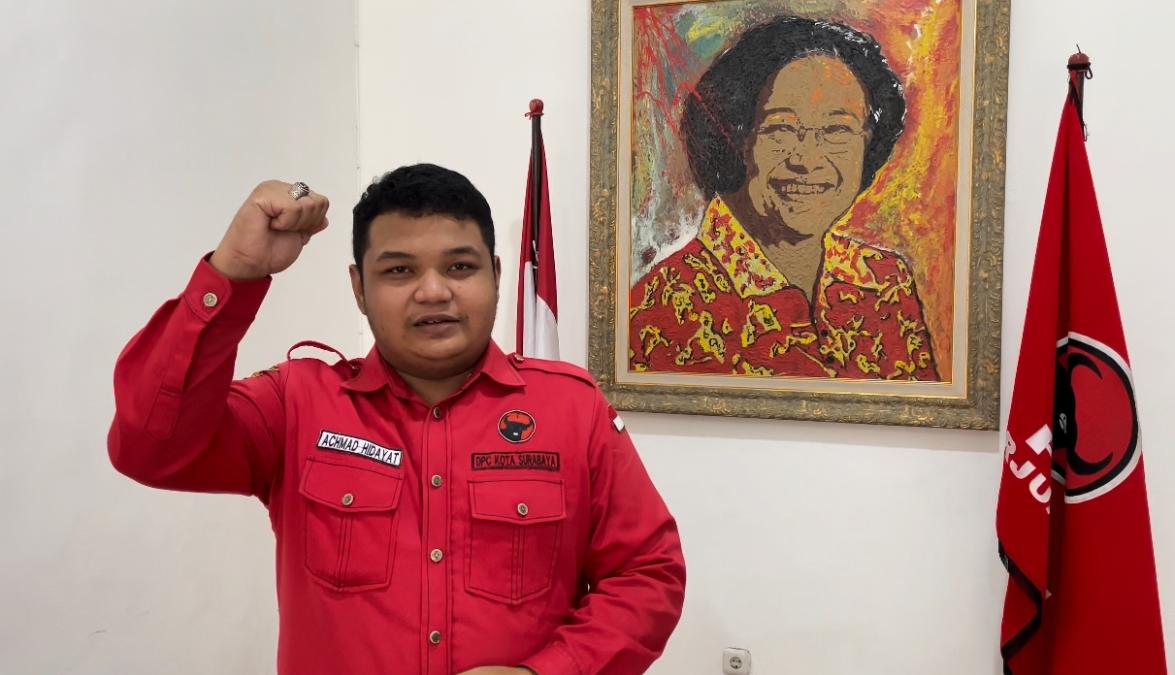 Wakil Sekretaris DPC PDI Perjuangan Kota Surabaya Achmad Hidayat