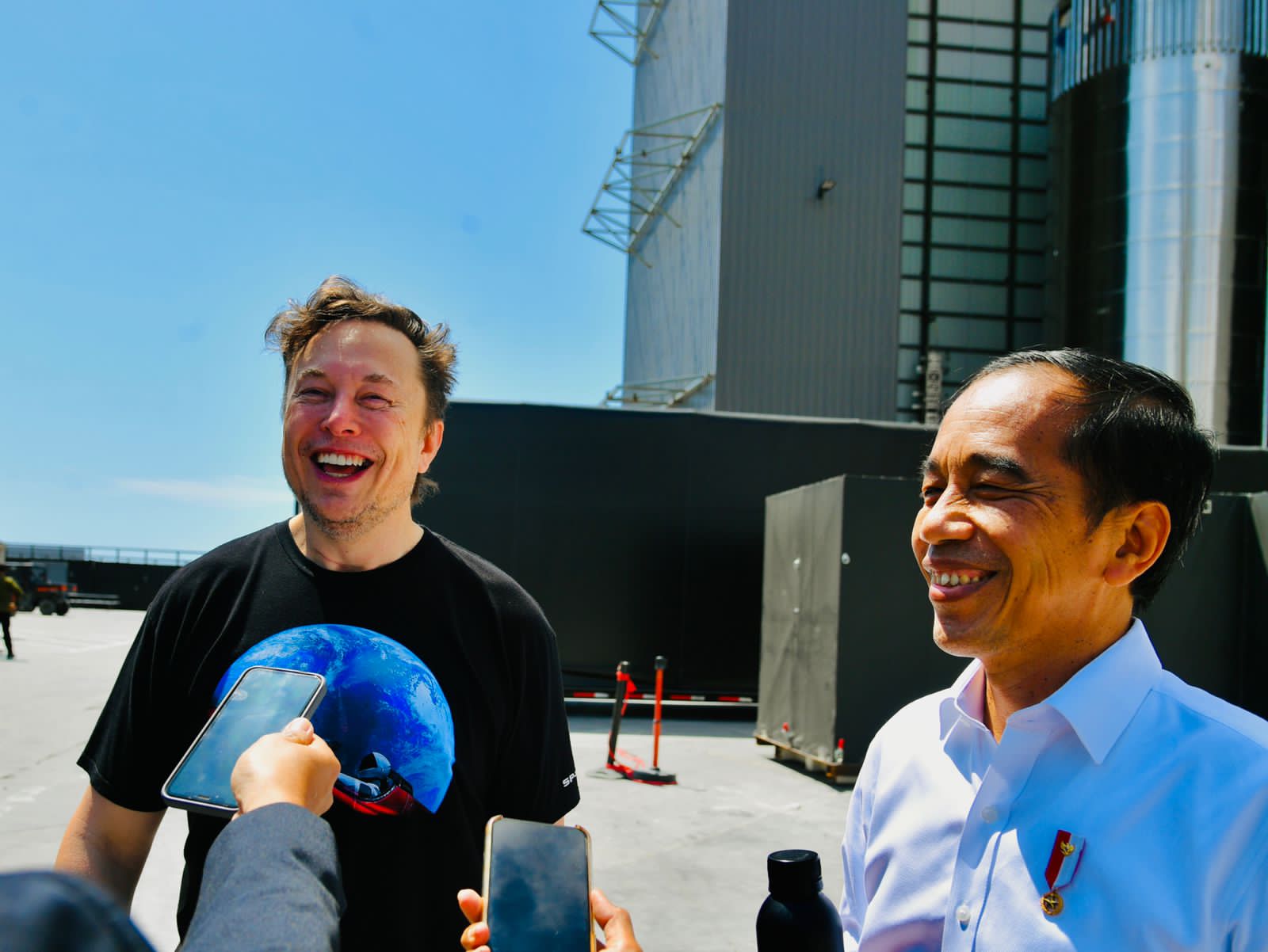 Elon Musk saat bertemu dengan Presiden Joko Widodo