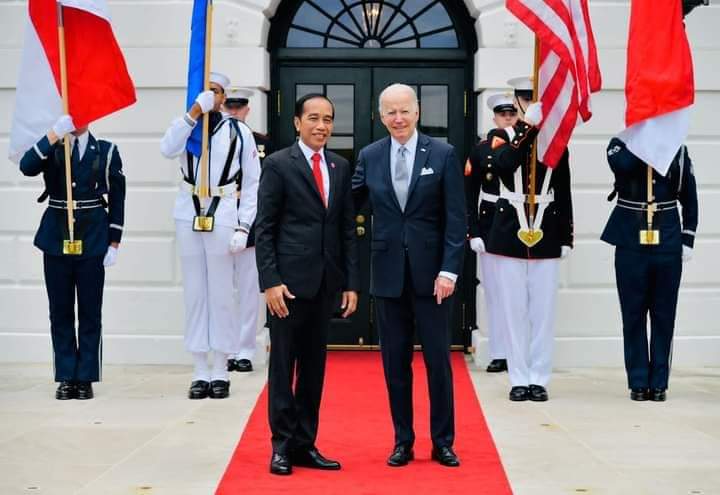 Presiden Joko Widodo dan Presiden Joe Biden di Gedung Putih