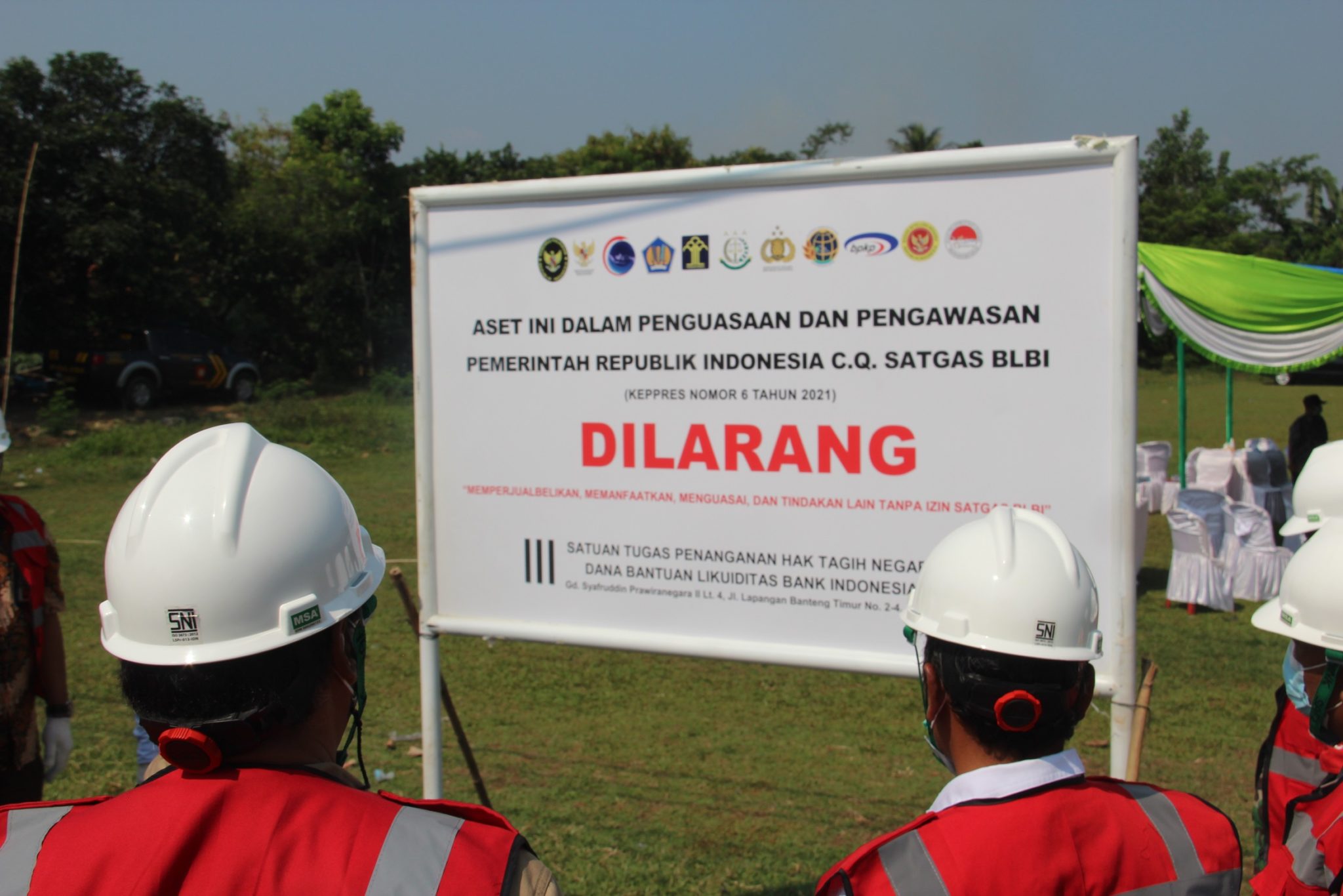 Satgas BLBI melakukan penyitaan atas aset dari Kaharudin Ongko yang merupakan Obligor PKPS Bank Umum Nasional.
