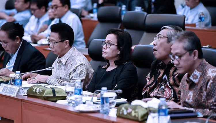 Menteri Keuagan RI Sri Mulyani di Gedung DPR RI, Kompleks Parlemen, Senayan, Jakarta. (Kemenkeu RI)