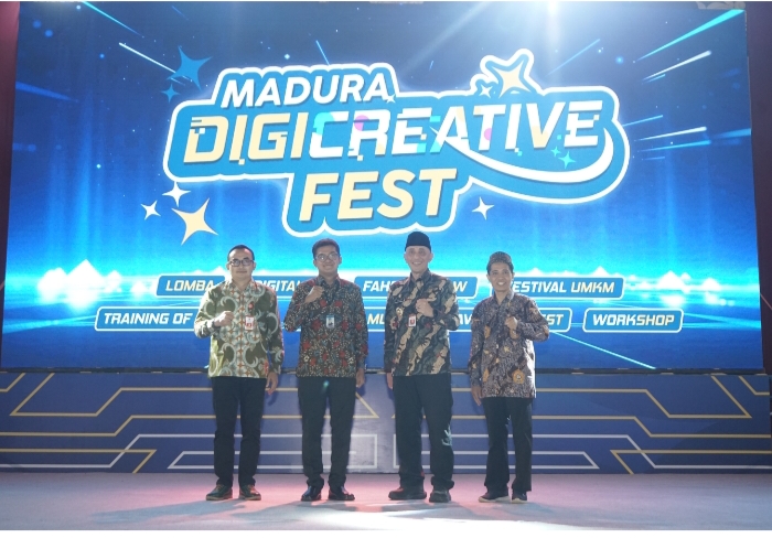 BI Jatim bersama Pemkab Bangkalan & UTM menggelar Madura Digicreative Fest 2024 di Gedung Pertemuan HM. Noer UTM, Bangkalan. (foto: ist) 