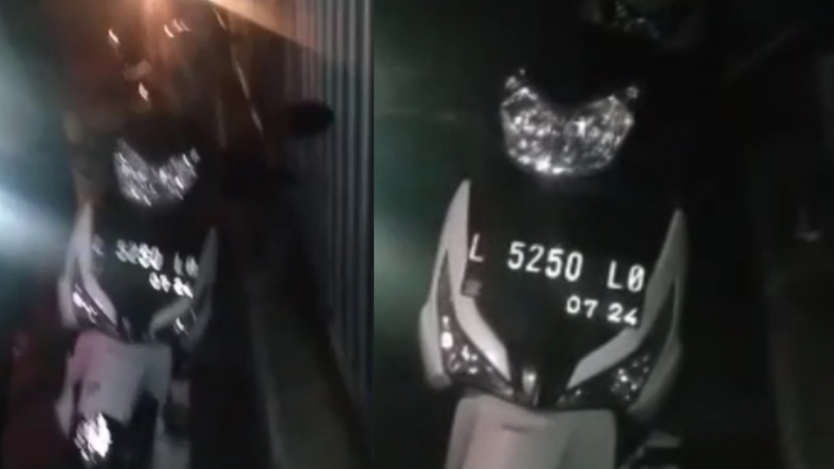 Tangkapan layar rekaman video motor korban.
