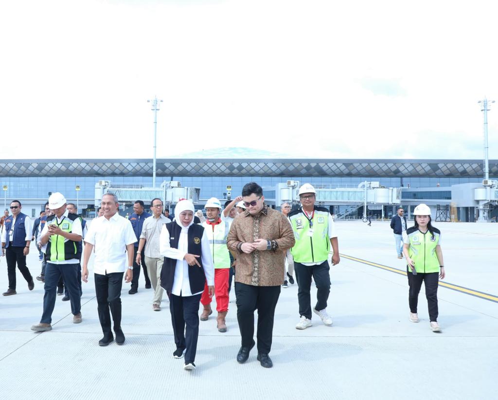 Gubernur Khofifah didampingi Bupati Kediri Hanindhito Himawan Pramana