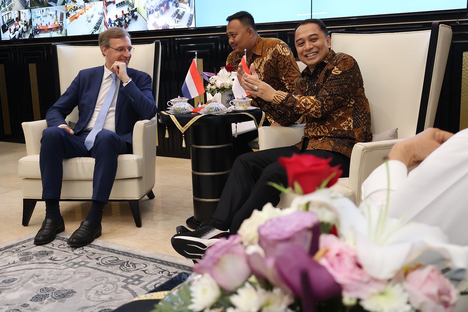 Wali Kota Surabaya Eri Cahyadi menerima audiensi perwakilan Kedubes Kerajaan Belanda Adriaan Palm