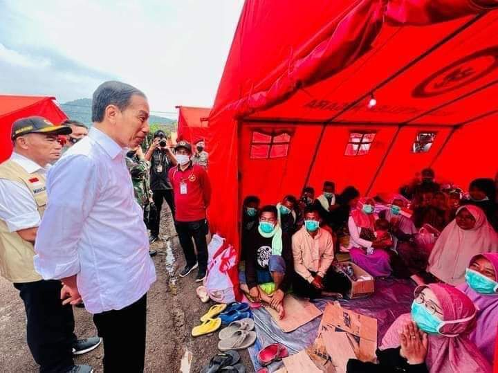 Presiden Joko Widodo kembali melakukan kunjungan kerja ke Kabupaten Cianjur, Provinsi Jawa Barat, pada Kamis, 8 Desember 2022