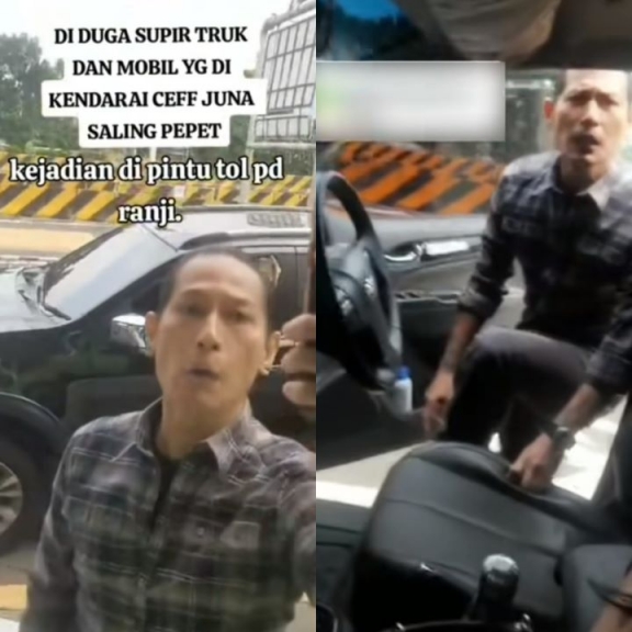 Chef Juna adu mulut dengan Sopir Truk. (Foto: PMJ/Tangkapan Layar). 