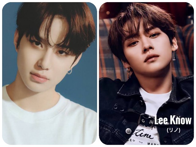 Jungwoo NCT (kiri) dan Lee Know Stray Kids.