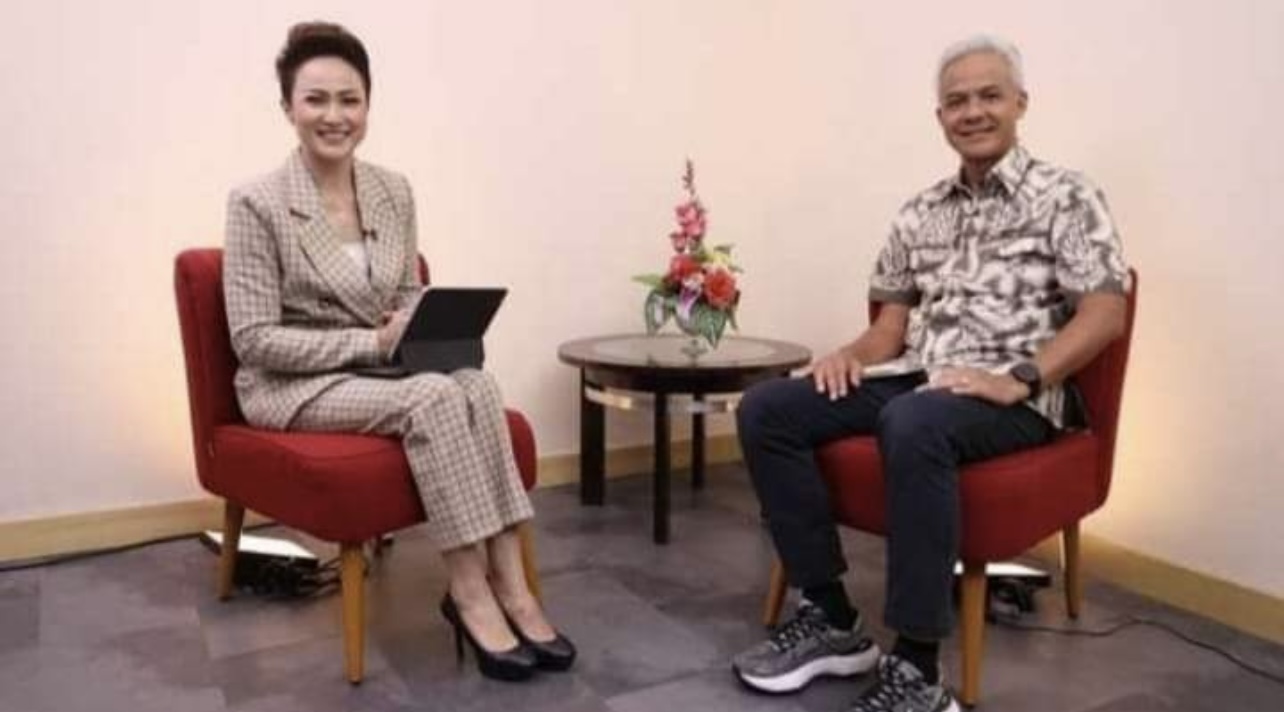 Ganjar Pranowo wawancara eksklusif dengan presenter BTV Fristian Griec