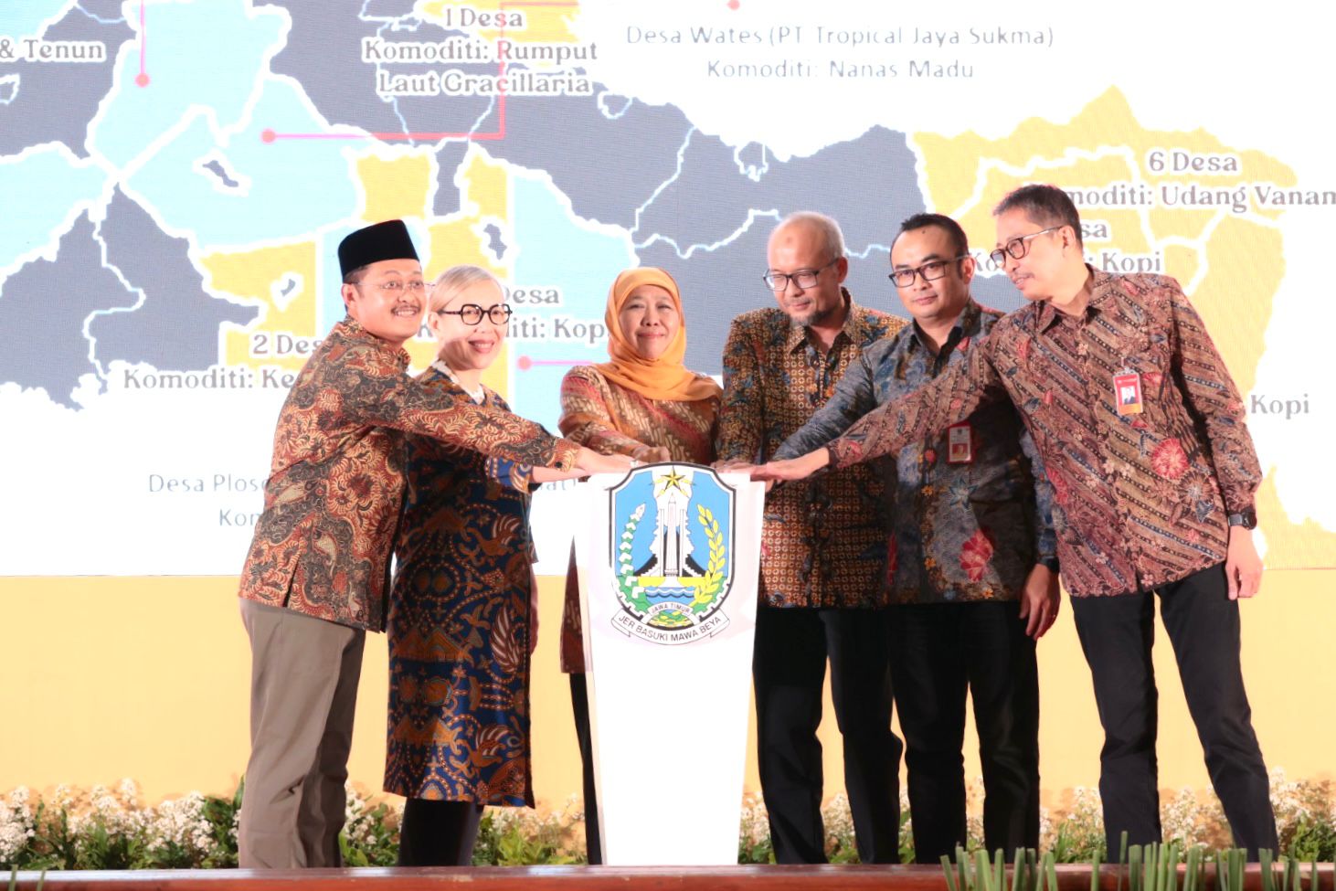 Gubernur Jawa Timur, Khofifah Indar Parawansa, membuka Gebyar Ekspor Jatim Berdaya (GEJB) Tahun 2023