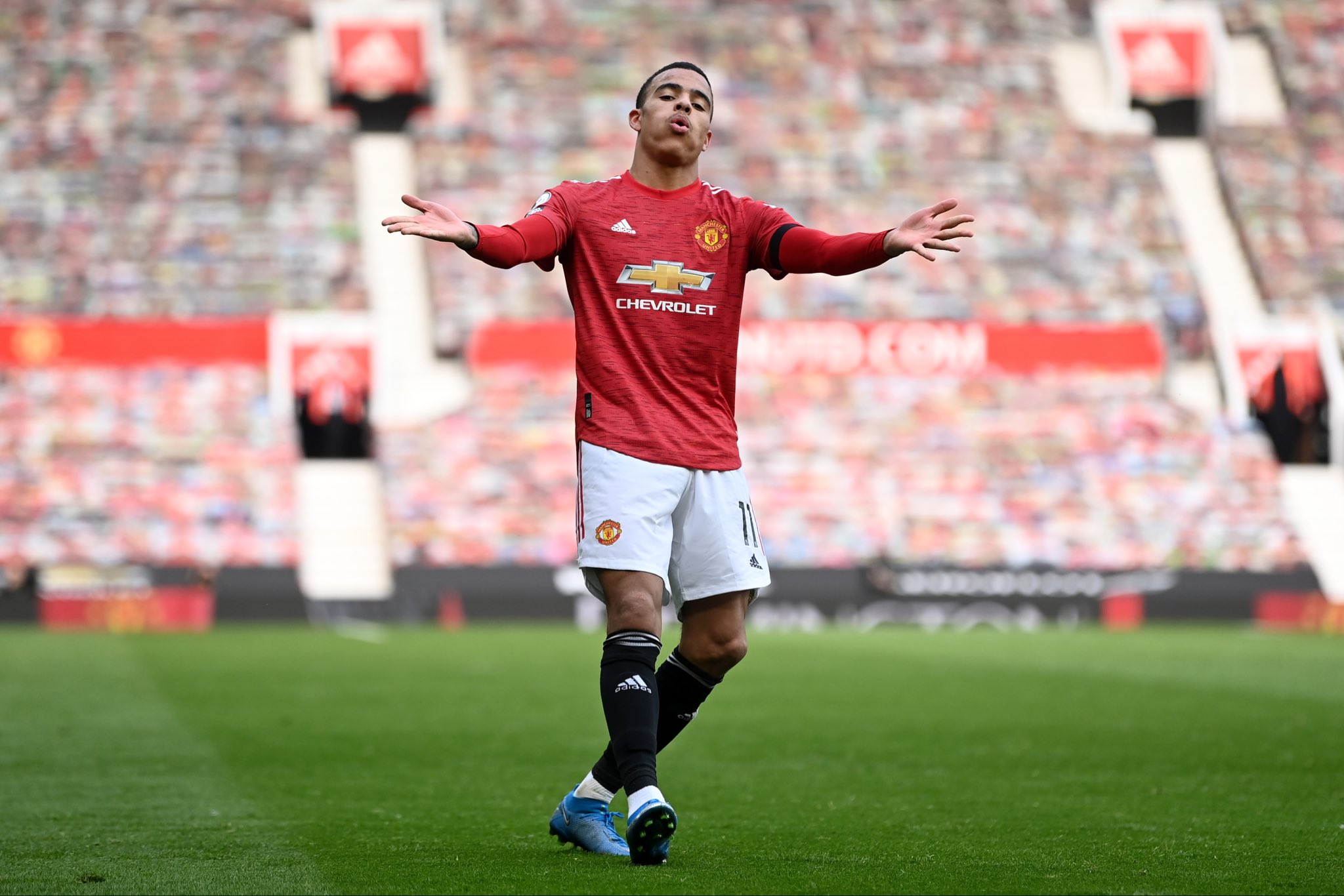 Mason Greenwood menjadi aktor utama kemenangan (Twitter)