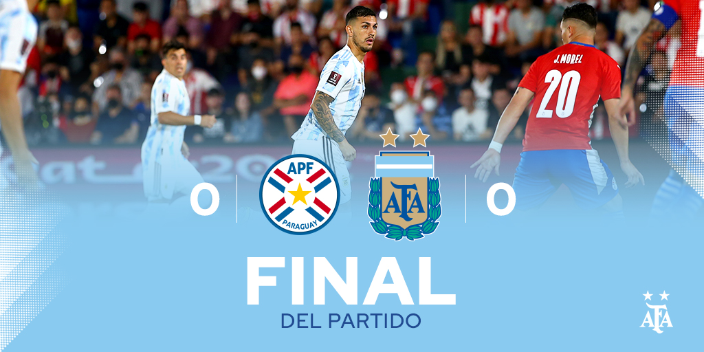 Paraguay vs Argentina 0-0. (Twitter @Argentina)