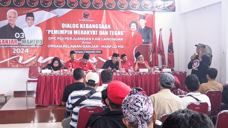 Relawan Pro Ganjar-Mahfud bergerak di Lamongan (Foto: PDIP Jawa Timur)