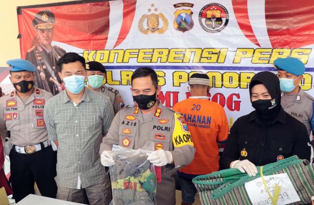 Kapolres Ponorogo merilis kasus ayah hamili anak tiri