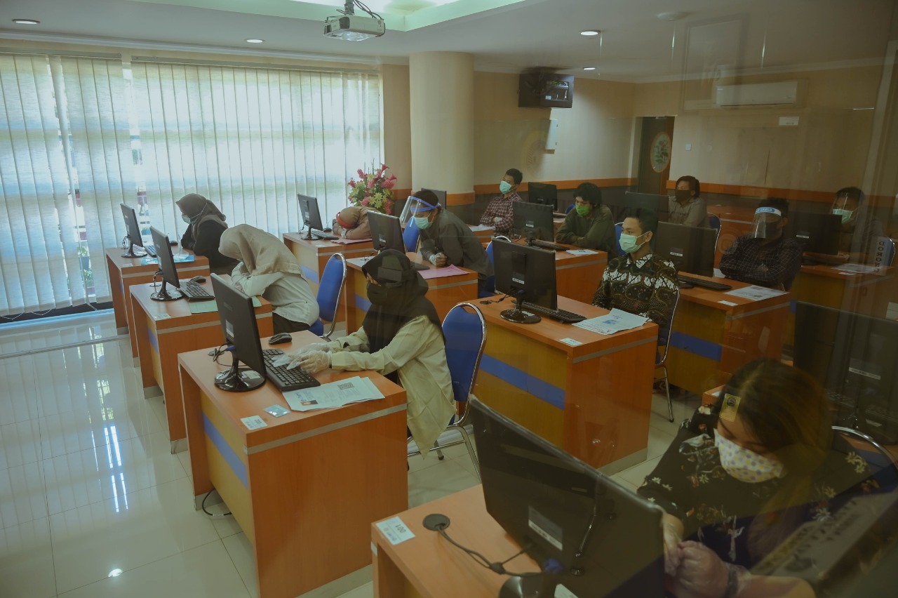 Dokumentasi suasana Ujian Tulis Berbasis Komputer (UTBK) tahun 2020