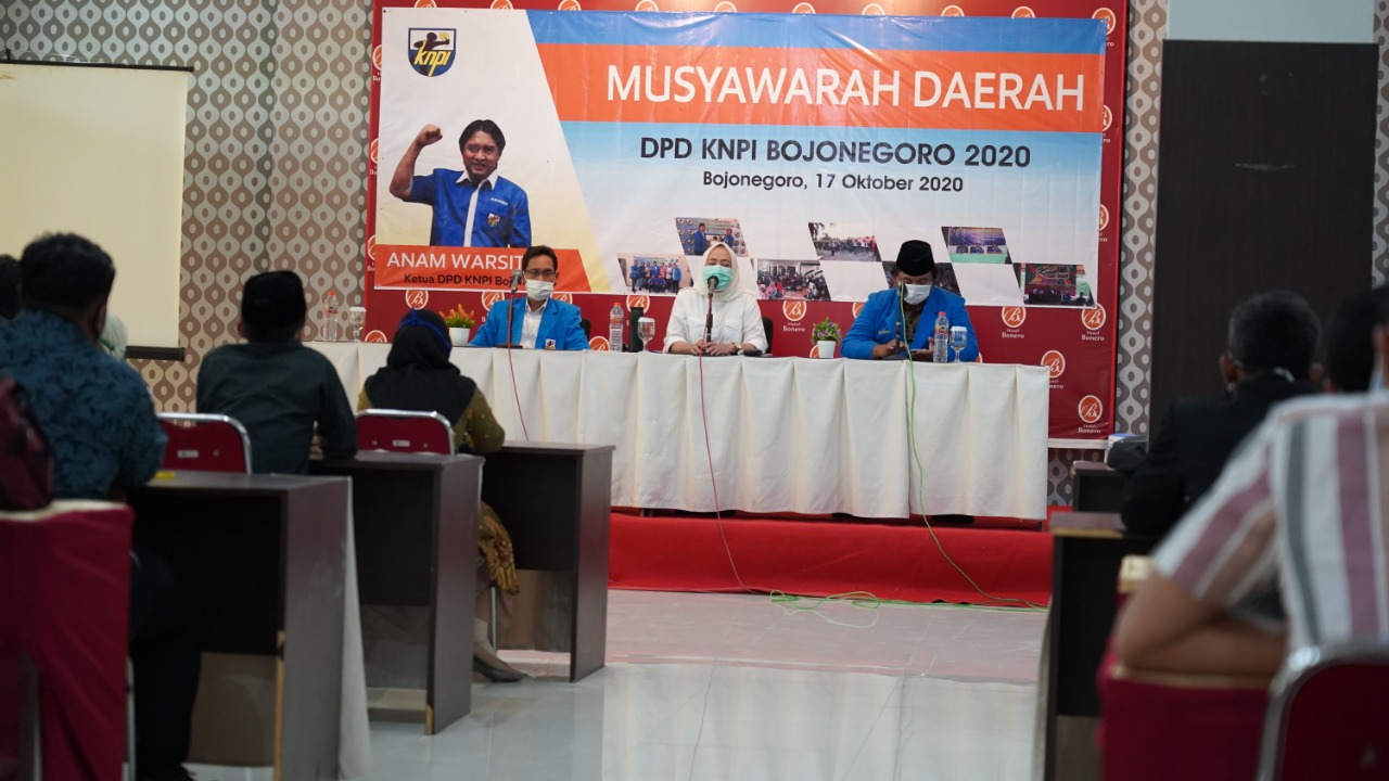 Musyawarah Daerah DPD KNPI Bojonegoro, Sabtu (17/10/20) di hotel Kalitidu Bojonegoro