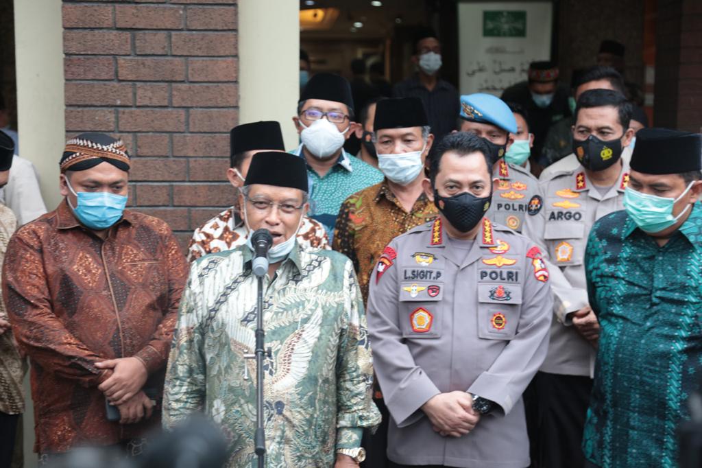 KAPOLRI Jenderal Listyo Sigit Prabowo bersama Ketua Umum PBNU KH. Said Aqil Siradj. 