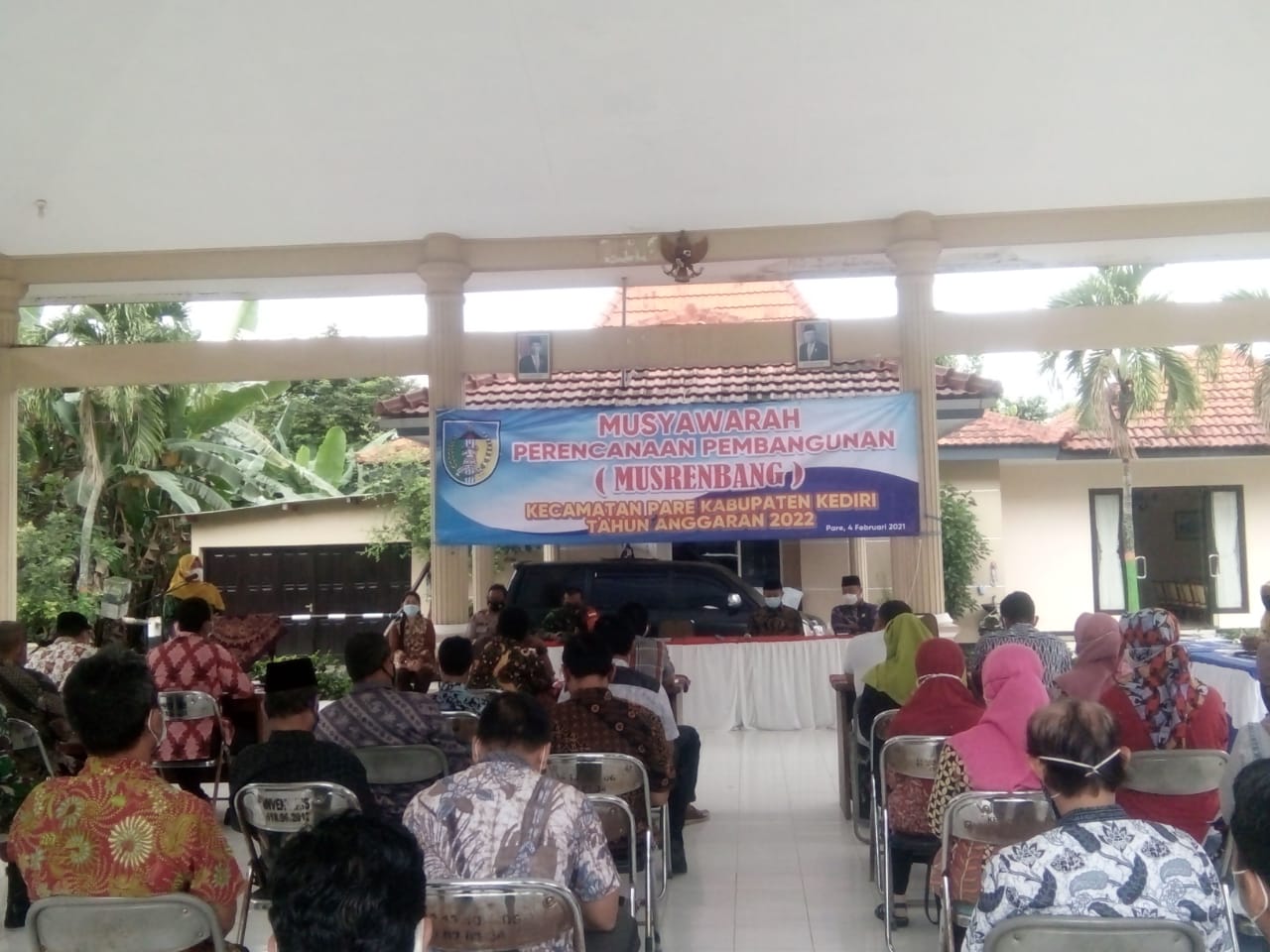 Suasana Musrenbang di Pendopo Kecamatan Pare, Kamis (04/2/2021).