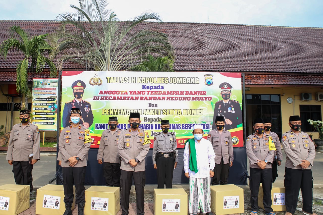 Suasana peringatan Isra' Mi'raj ke-1442 di Mapolres Jombang, Rabu (10/3/2021).