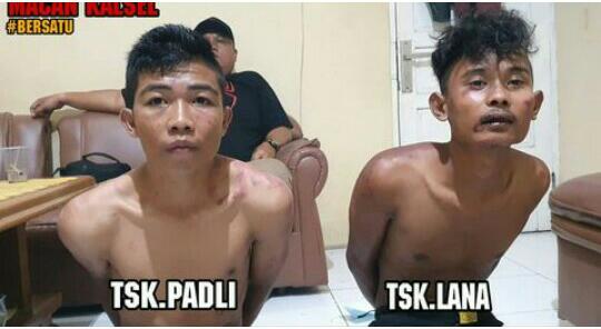 Dua tersangka Padli (21) dan Lama (19).