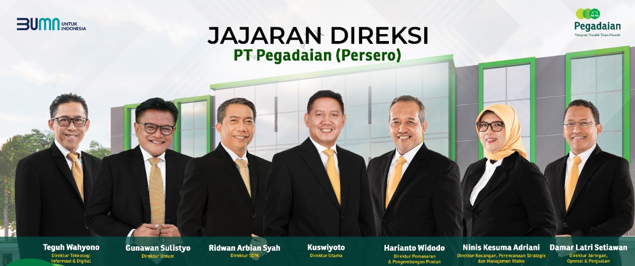 Jajaran Direksi PT Pegadaian (Persero) periode 2017-2021.