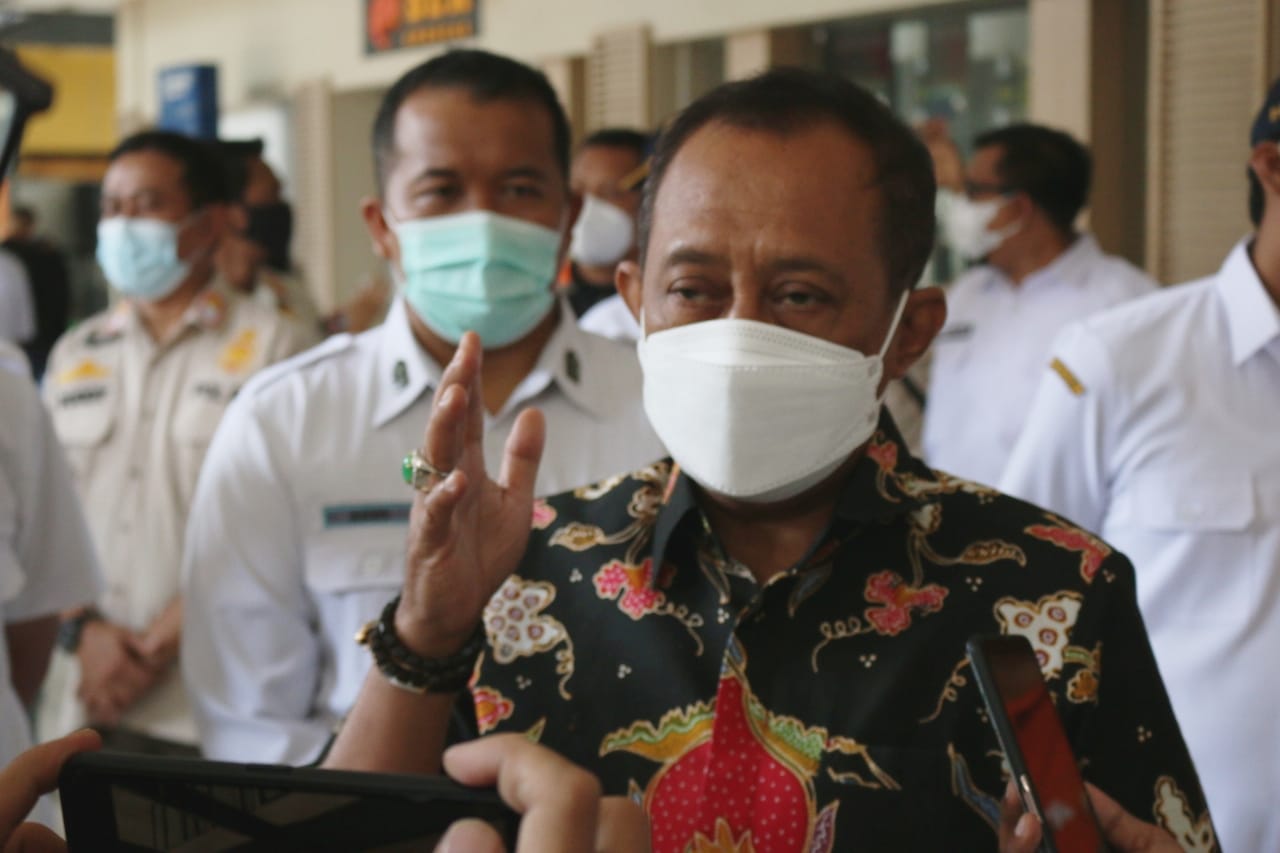 Wakil Wali Kota Surabaya Armuji atau yang akrab disapa Cak Ji saat meninjau kesiapan KAI Daop 8 Surabaya.