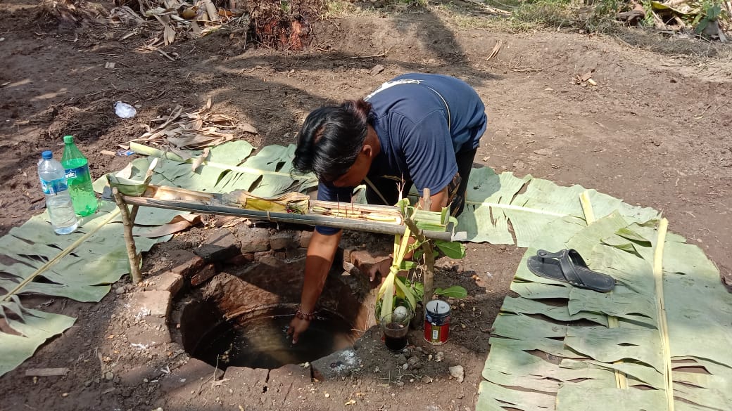 Sumur tua yang ditemukan di tengah persawahan Desa Wajak Lor, Kecamatan Boyolangu, Kab. Tulungagung