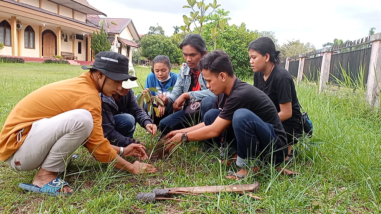 Suasana aksi sosial Partungkoan Toba di Gereja Mahanain Universitas Palangka Raya (UPR).