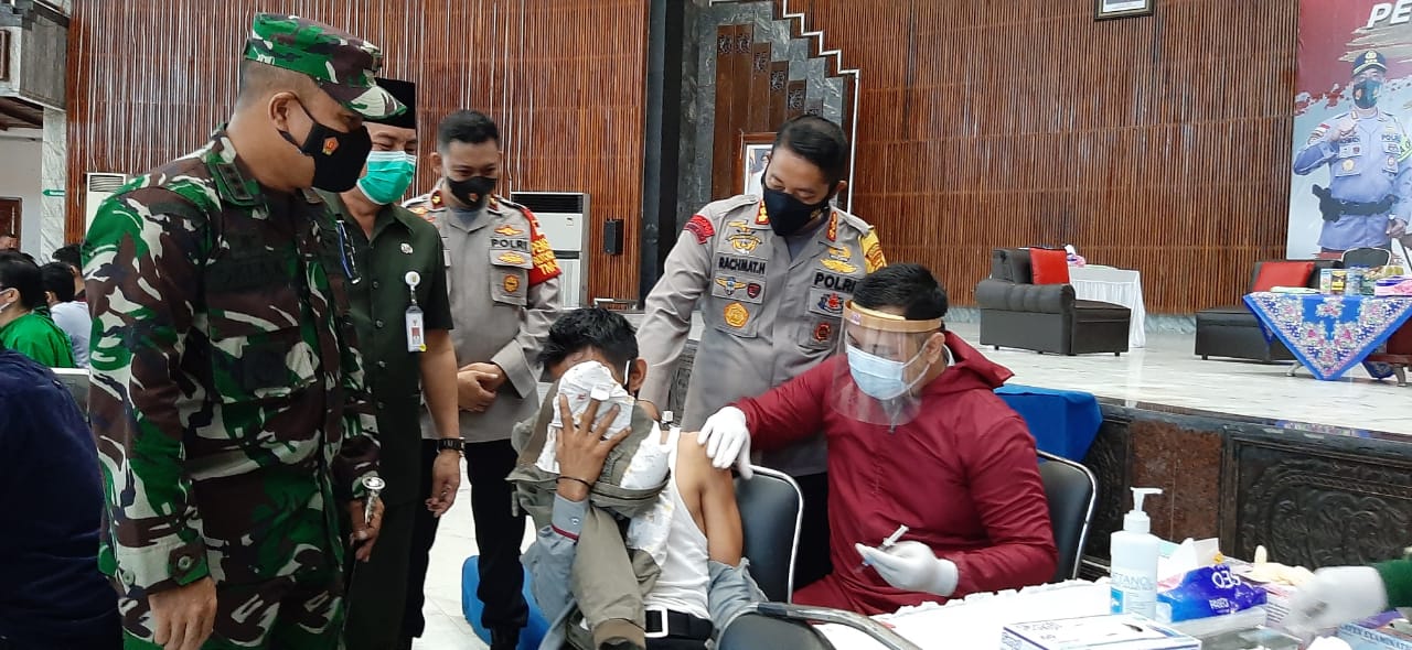 Pelaksanaan vaksinasi Covid-19 di Gedung Serba Guna Sultan Suriansyah Banjarmasin