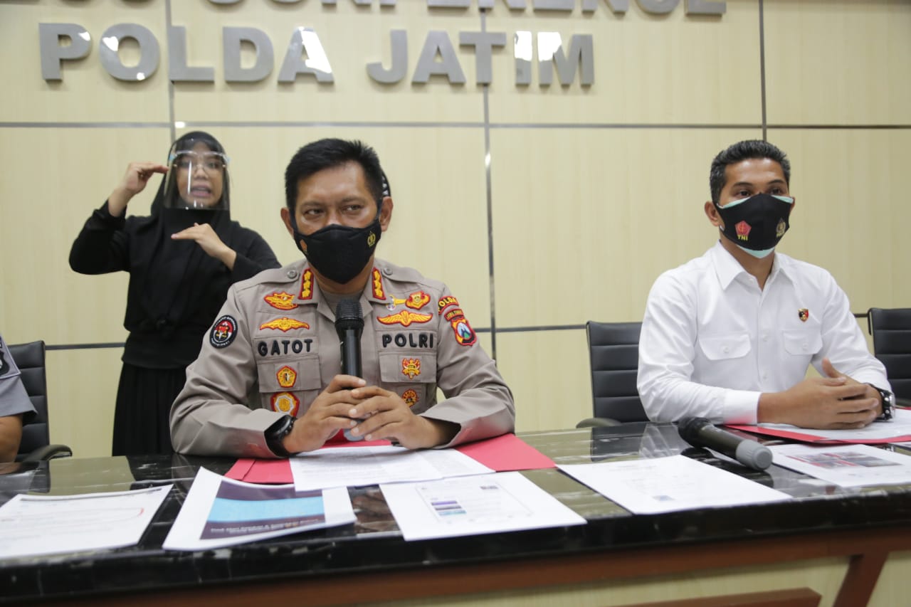 Polda Jatim merilis kasus ujaran kebencian terkait Covid-19 di Bangkalan