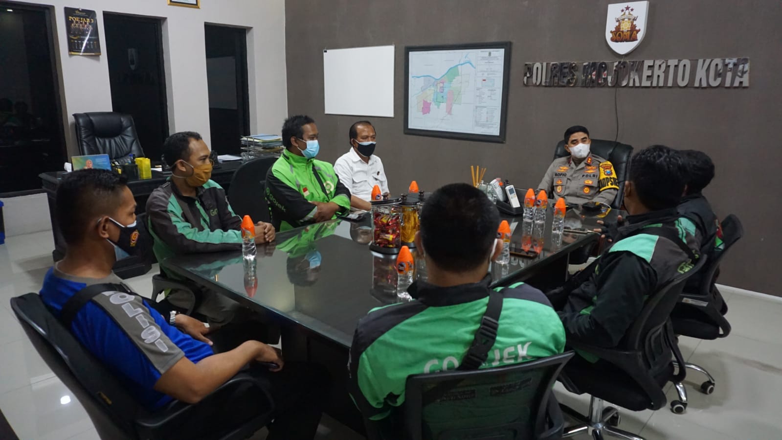 Perwakilan Ojol Mojokerto menemui Kapolresta Mojokerto