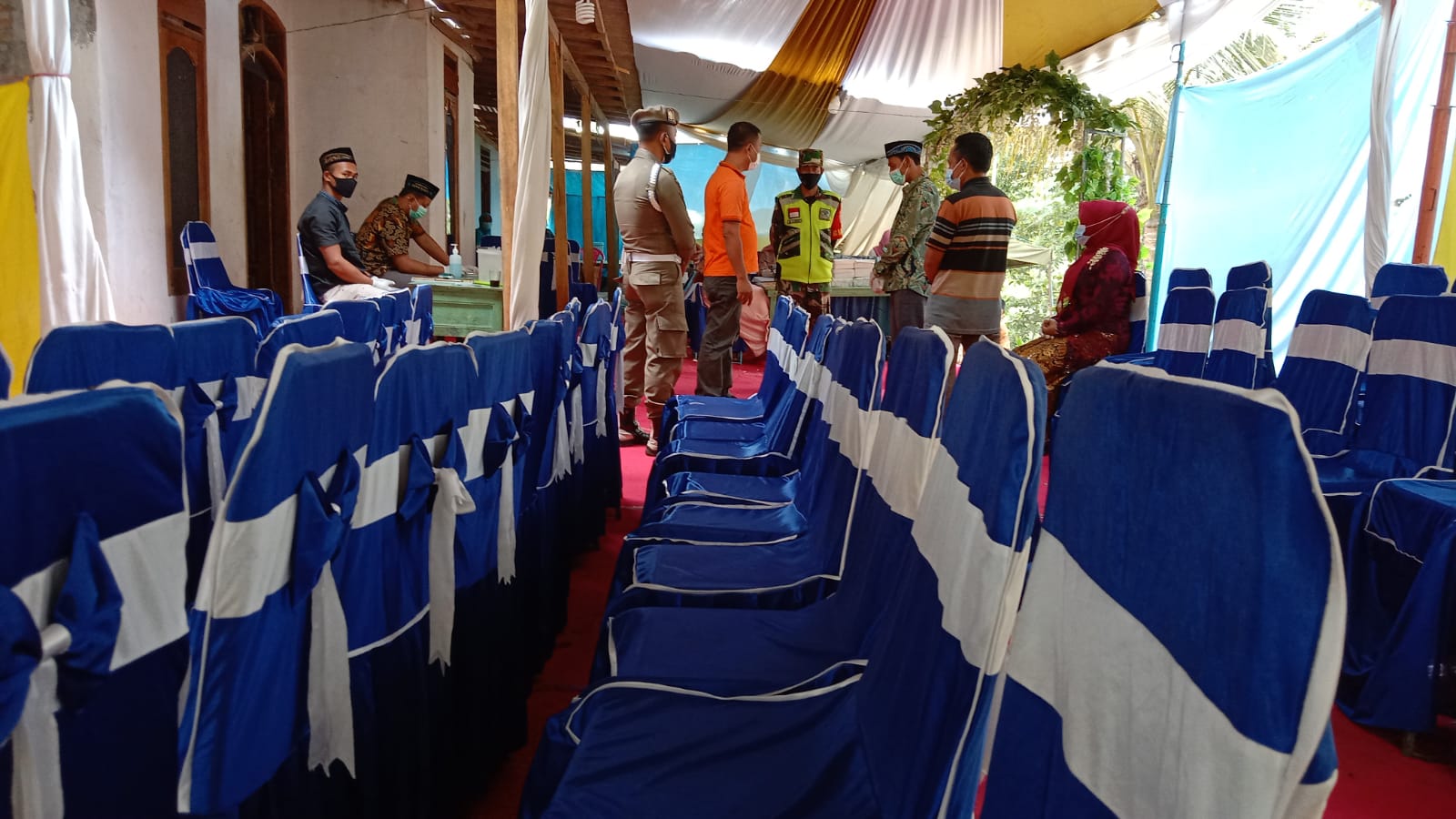 salah satu hajatan di Tulungagung dibubatkan satgas covid 19
