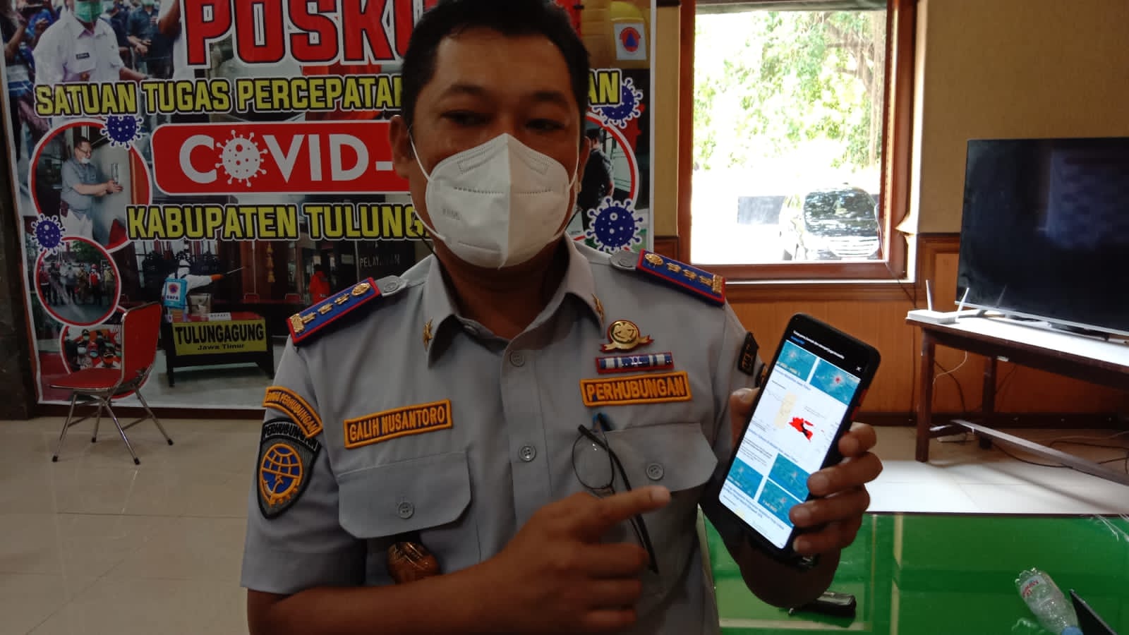 Kepala Dinas perhubungan kabupaten Tulungagung, Galih Nusantoro. 