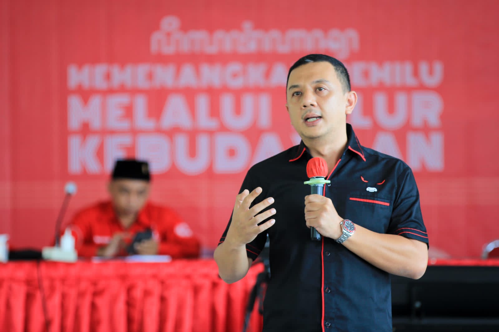 Kepala Badan Pemenangan Pemilu (BP Pemilu) DPD PDIP Jatim Deni Wicaksono.