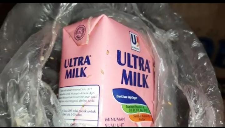 Susu berbelatung yang diamankan oleh Dinas Kesehatan Kabupaten Tulungagung