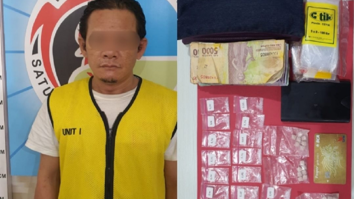 Pelaku dan barang buktinya.