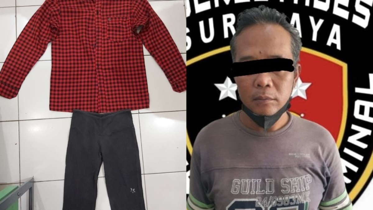 Pelaku yang diamankan unit PPA Polrestabes Surabaya.