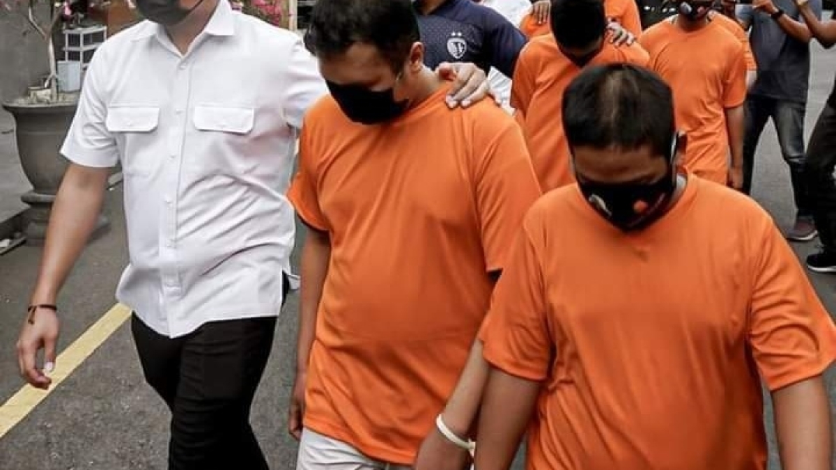 Para pelaku yang diamankan Polisi.
