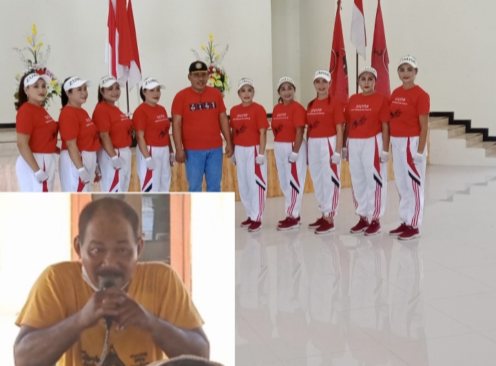 Tim senam PAC PDI Perjuangan Kecamatan Mojowarno bersama Anggota DPRD Jombang Samsul dari F- PDI P dan motivator Pramono Hadi