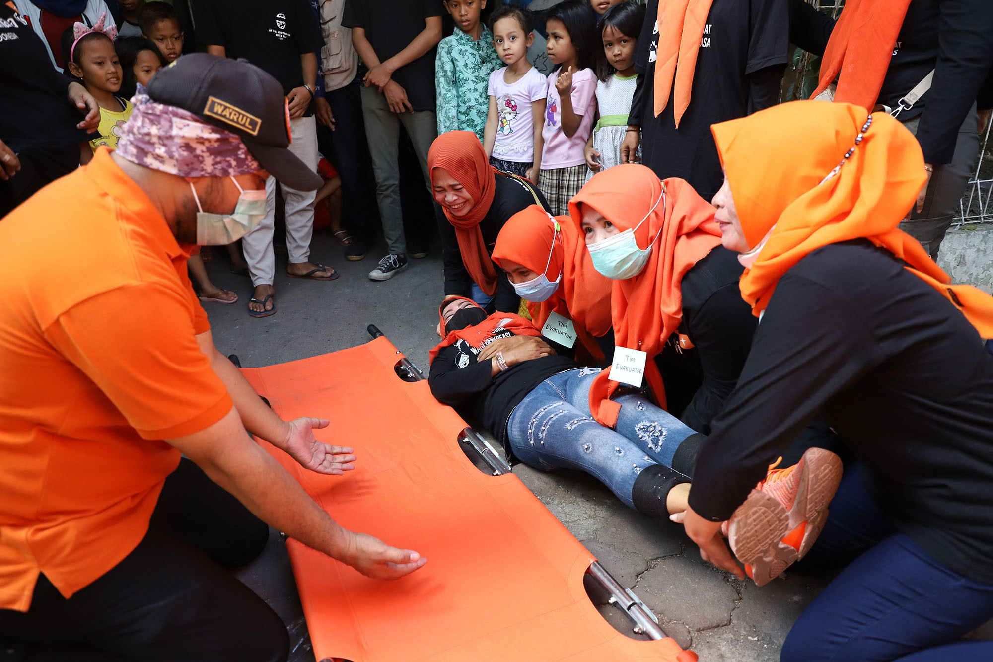 BPBD Surabaya menggelar simulasi kebencanaan