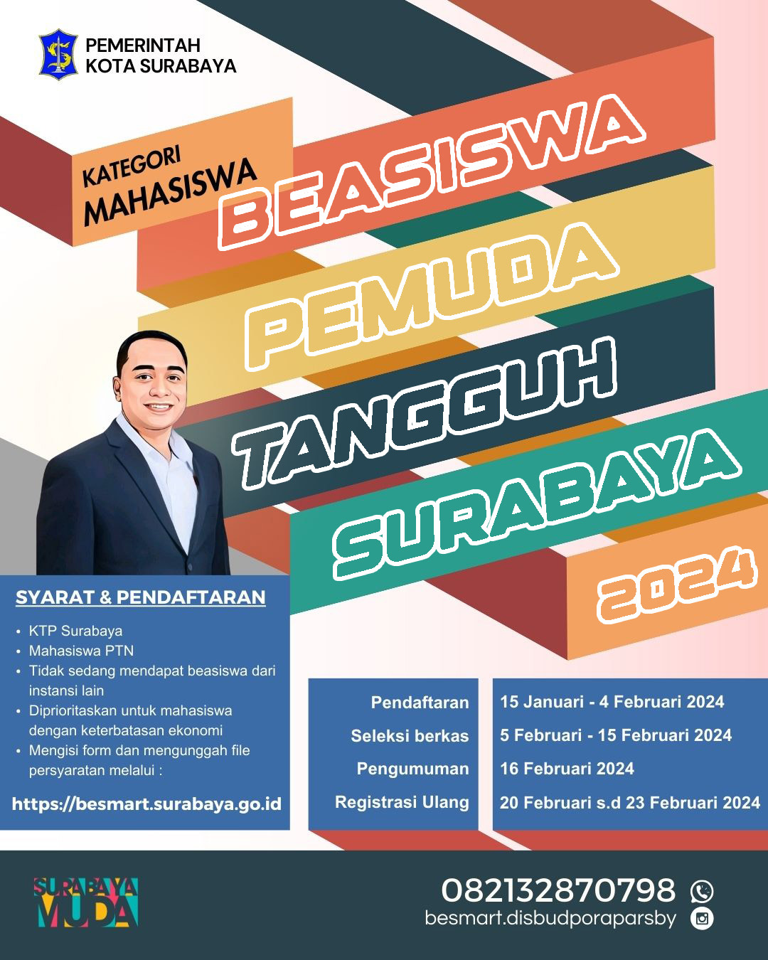 Pendaftaran Beasiswa Pemuda Tangguh khusus mahasiswa kembali dibuka.