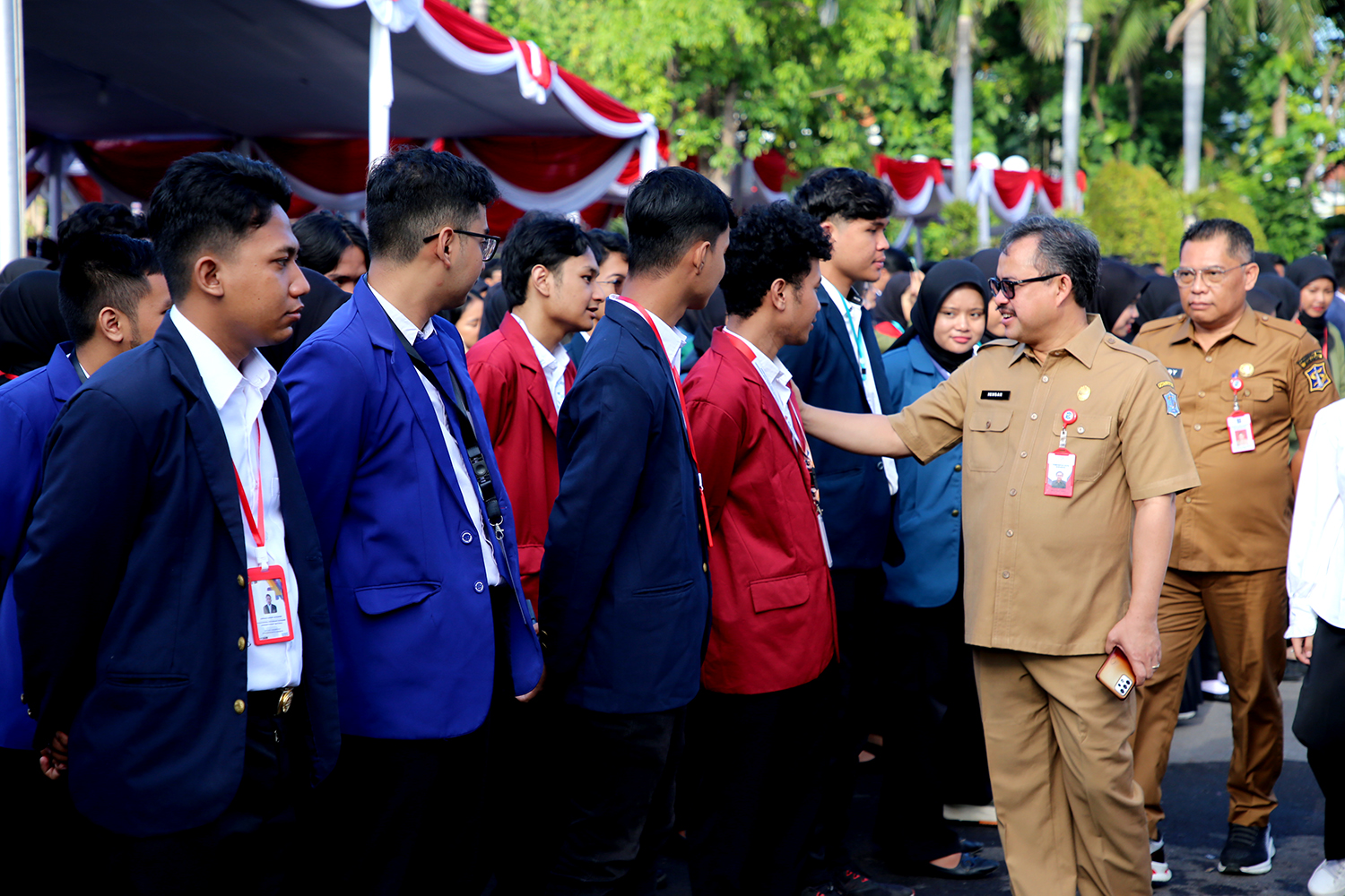Pemkot Surabaya menerima mahasiswa program Magang Studi Independen Bersertifikat (MSIB)