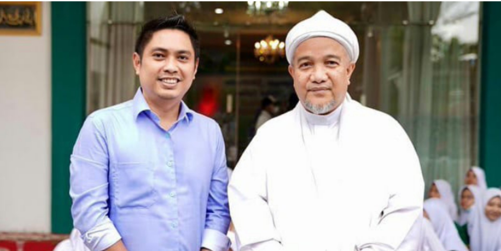 Ketua Umum BPP HIPMI Mardani H Maming dan Syekh Haji Ismail Royyan.