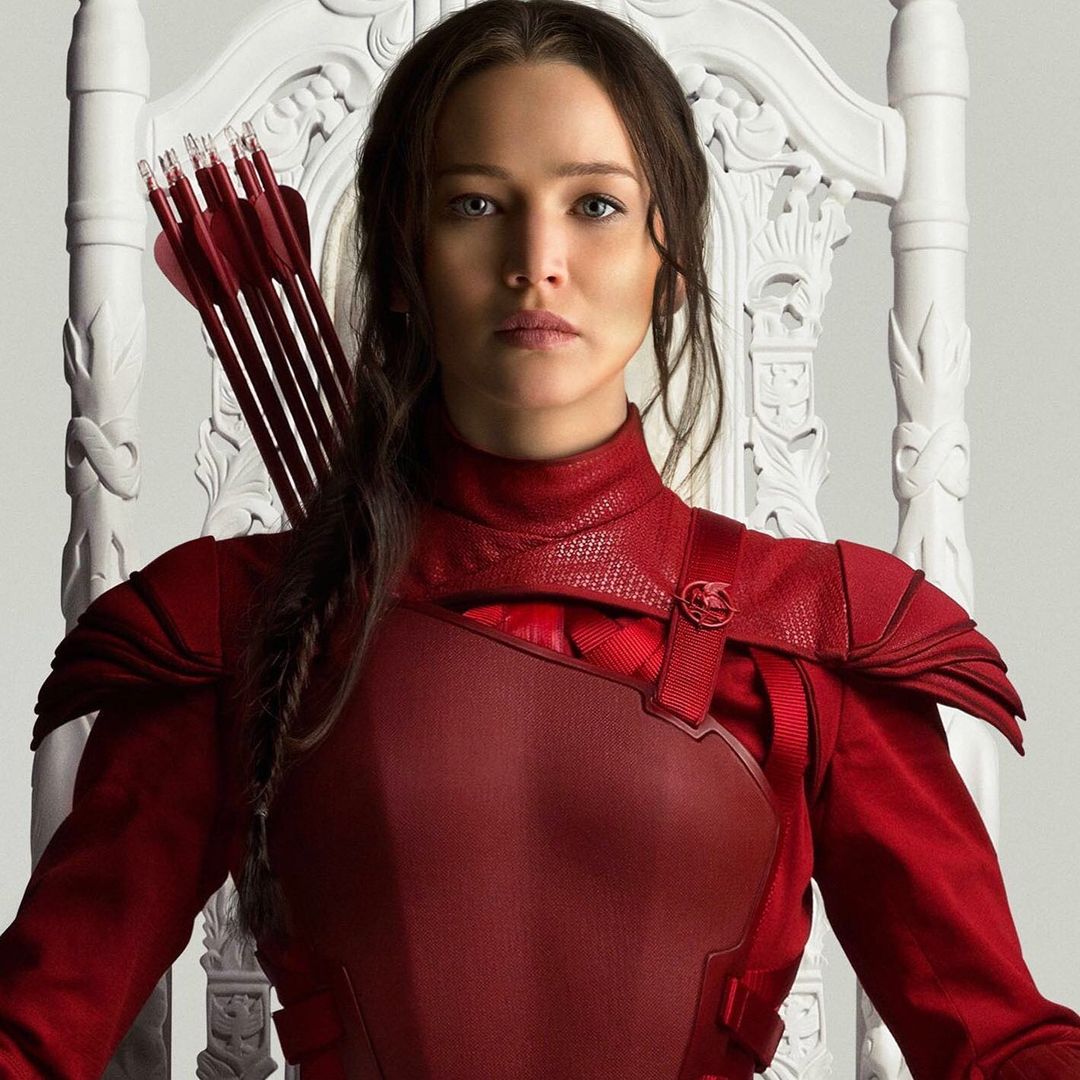 Jennifer Lawrence dalam film Hunger Games.