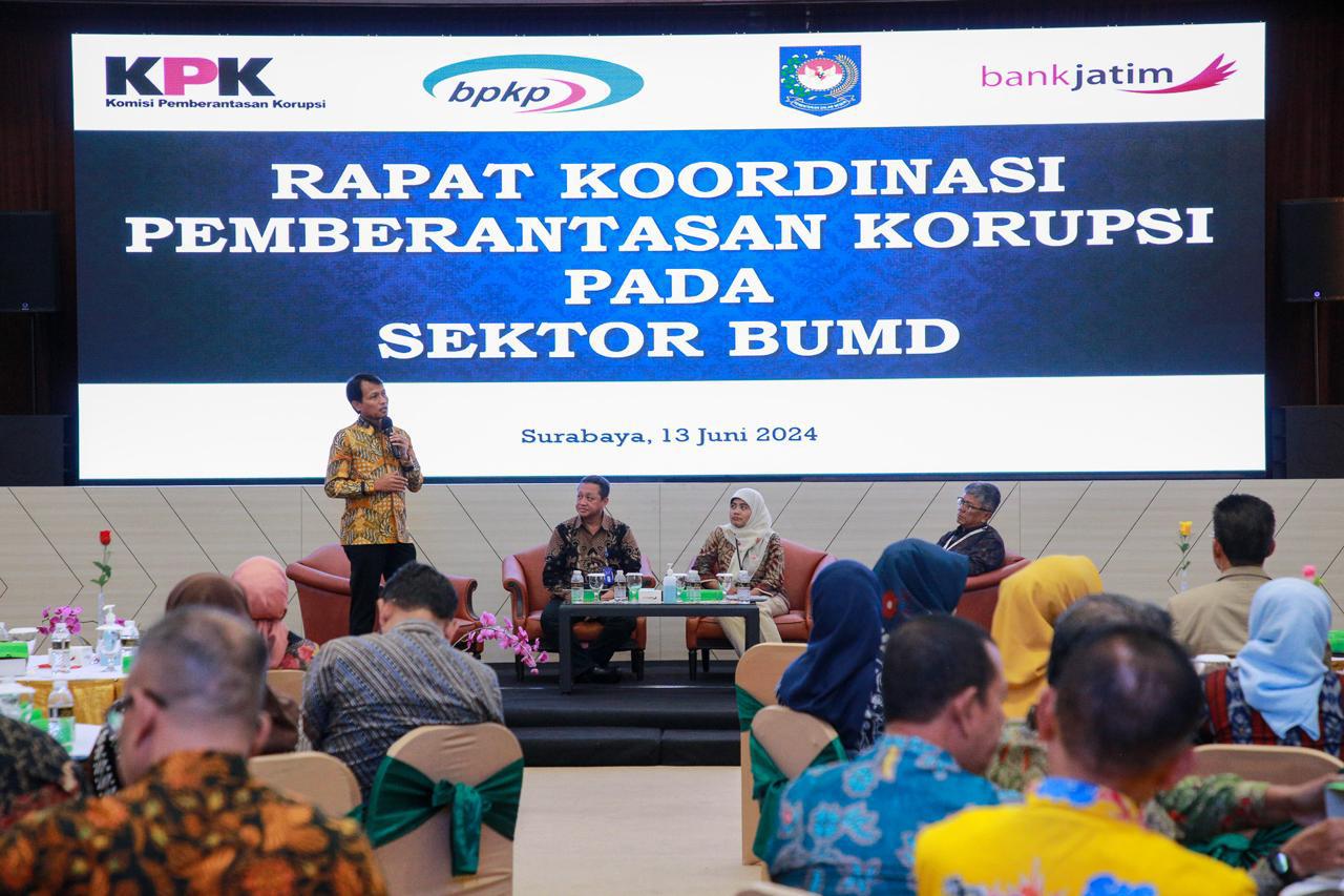 Rapat Koordinasi Pemberantasan Korupsi pada Sektor BUMD di Surabaya, Kamis 13 Juni 2024